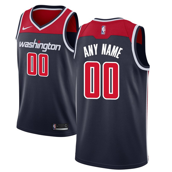 Men's Washington Wizards Active Player Navy Custom Stitched NBA Jersey